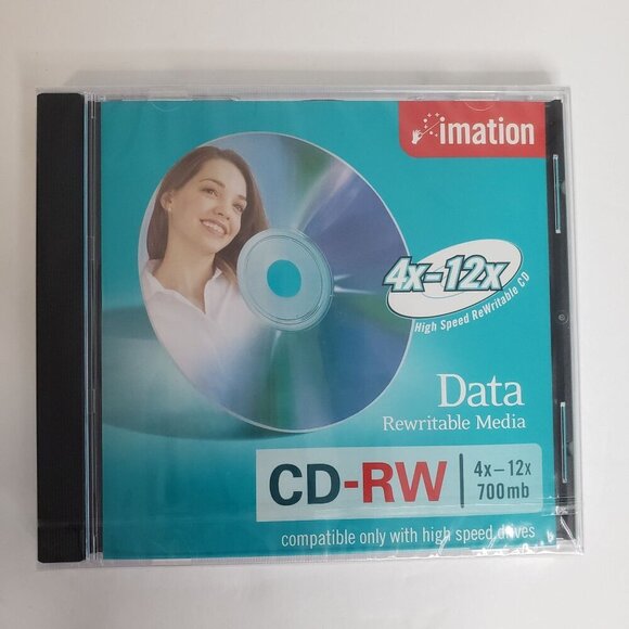 Lot of 8 Blank CD-RW Discs 700MB 4x-12x Imation Data Rewritable Media NEW Sealed - Picture 4 of 7